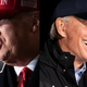 Donald Trump spits vitriol and hate at a neo-fascist rally on November 2, 2020, in Milwaukee, Wisconsin (left) Joe Biden speaks during a drive-in campaign rally on November 1, 2020 in Philadelphia, Pennsylvania (right)